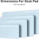 Aothia Leather Desk Pad Protector, Mouse Pad, Office Desk Mat, Non-Slip PU Leather Desk Blotter, Laptop Desk Pad, Waterproof Desk Writing Pad for Office and Home (31.5" x 15.7",Baby Blue)