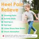 Heel Cups for Kids & Petite Women - Soft Gel (TPE) for Severs Disease, Growing Pains & Plantar Fasciitis - Shock Absorbing Inserts for Sports Cleats & Sneakers - Sizes 3-7/4-8(1 Pair)