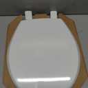 Mayfair Cassel Slow Close Toilet Seat, Easy Clean, Non Slip Premium Wood Seat, Easy Install, Made in USA, Round, White