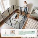 FXW Rollick Unleashed Dog Playpen for Indoor, Yard, RV Camping, 40 inch 8 Panels for Medium and Large Dogs, BlackPatented