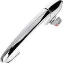 Exterior Chrome Door Handle Front Right Passenger Side Replacement for Fiat 500 2012 2013 2014 2015 2016 2017 2018 Outside Handle,68069942AC,Without Keyhole(Right)