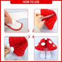 Gyufise 3 Pack Mushroom Shaped Honeycomb Paper Lanterns Mushroom Party Decorations Mushroom Honeycomb Balls Decorations Centerpieces for Birthday Party Garden Room Decor