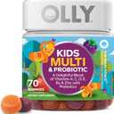 OLLY Kids Multivitamin & Probiotic Gummy, Digestive Support, Vitamins A, D, C, E, B, Zinc, Chewable Supplement, Berry Flavor, 35 Day Supply - 70 Count, EXP 05/2026