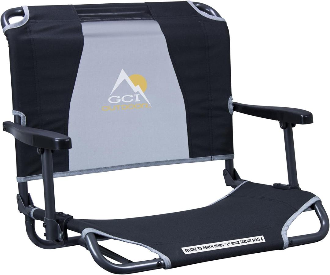 GCI Outdoor Comfort Chair and Stadium Seat (Black)