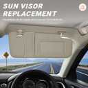 Beige Passenger Right Side Sun Visor Replacement Compatible with 2007 2008 2009 2010 2011 Toyota Camry Without Sunroof Replace 74310-06750-E0