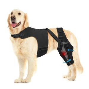 Dog Knee Brace for Torn ACL Hind Leg, Adjustable Dog Leg Braces for Back Leg with 4 Metal Stabilizers Helps with Torn CCL, Luxating Patella, Ligament Injuries, Hip Dysplasia, XL