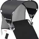 Universal Wind-Resistant Chair Umbrella Canopy, Foldable Portable UPF 50+ Sun Shade Attachment with Adjustable Clamp, Fits Most Beach, Camping, Lawn, Sports, Tanning, Zero Gravity Chairs & Wheelchairs