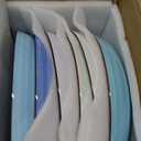 Y YHY 8.5'' Pasta Bowls Set of 6, 30 oz Ceramic Shallow Salad Bowls, Large Serving Soup Bowls Pasta Plates, Microwave & Dishwasher Safe Dinnerware Valentine's Day Gift, Gradient Blue