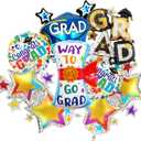 2026 New Graduation Balloons, 7Pcs Graduation Balloons, Congrats Grad Balloons Decorations Class of 2026