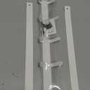 Long Over The Door Hooks Hanger with 15.75" Arms for Easier Access by Shorter, J16U, Perfectly Fits US Standard 1 3/4-inch Doors, Towel Rack Bathroom Organizer Holder, Rustproof, White