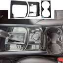 AOKIO Interior Center Console Gear Shift Panel Cover Trim for Mazda CX-5 CX5 Accessories 2017 2018 2019 2020 2021 2022 2023 2024 2025 (Stainless Black)