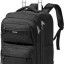 Rolling Backpack, 17.7inch Rolling Backpack With Wheels for Adults, Roller Carry On Luggage Wheeled Backpack, Rolling Laptop Backpack for Men Women to Travel Business, Black