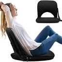 Stadium Seats Cushion for Bleachers with Strong Back Support, Folding Bleacher Seat with 20In Wide Cushion, 4LBS Lightweight, 6 Reclining Positions, Multifunctional Floor Chair for Indoor or Outdoor