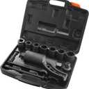 VEVOR Torque Multiplier, 1 Inch Drive Lug Nut Wrench/Multiplier Heavy Duty Torque Multiplier Wrench Set, 1:58 4800N.m Lug Nut Remover, Includes 8 Sockets (24-38mm) and Storage Case
