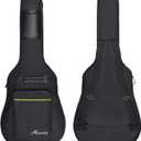 41 Inches Guitar Bag Dual Adjustable Shoulder Strap Acoustic Guitar Case Gig Bag, Waterproof Oxford Cloth 0.3 Inch Thicken Sponge Pad, Black