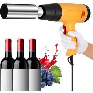 PVC Capsule Heat Shrinker Wine Capsule Sealing Machine Wine Bottle Wrap Machine 50mm Capsule Heat Shrinking Machine (110V)