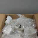 20'' Fandelier Ceiling Fans with Lights, Gold Caged Ceiling Fan with Remote Low Profile, 6 Speed and Gingko Leaf, Modern Semi Flush Mount Ceiling Fan for Bedroom, Living Room, Nursery