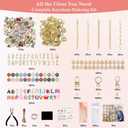 Lemosyu 563Pcs Lip Gloss Keychain Making Kit,DIY Craft Bag Charm Kit with Charms,Key Chains,Key Chain Hooks,Jump Rings,Lobster Claw Clasps,Gift Bags&Tools,Jewelry Making Supplies for Valentines Gifts