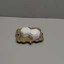 FoldTier 2 Pcs Wedding Vintage Trinket Tray with Velvet Jewelry Ring Box Gold Flat Lay Tray for Wedding Photographer Detail Props Ceremony Antique Decor