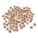 100pcs 1-100 Wooden Number Tiles Number Cube Blocks for Wedding Party Decoration