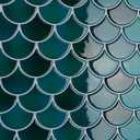 CRE8TIVE Dark Green Fish Scale Peel and Stick Backsplash for Kitchen, Bathroom, Shower - 4 Sheets, 12"x12", Waterproof, Self-Adhesive, 3D Shell Tile Stickers