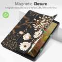 Mektron Case for Galaxy Tab A7 Lite Samsung 8.7 Inch Tablet 2021 Model (SM-T220/T225/T227) with S Pen Holder,Multi-Angle Viewing Lightweight Hard Back Stand Cover,Peonies and Roses