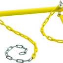 Ultimate Trapeze Bar with Rings | 6 Colors | Compatible with Most Playsets | Easy to Install | 250lb Capacity | Swing Hangers Not Included |DIY Swingset Accessory | Backyard Playground Accessories (Yellow)