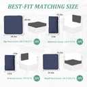 9 Pcs Outdoor Patio Cushions Covers Replacement Waterproof with Zipper for 5 Pcs Patio Furniture Set, Covers Only, Standard