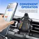 Car Air Vent Phone Mount, Carbon Fiber Racer Seat Style Cell Phone Holder, 360 Rotatable Secure Adaptive Tightening Car Mount, Universal for Most Car Air Vents (Gold)