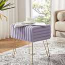 Vanity Stool Chair,Foot Stools Ottoman,Faux Fur Step Stools,Vanity Stool for Makeup,Make up Chairs for Vanity,Vanity Small Bench Seat Storage (1-violet2)