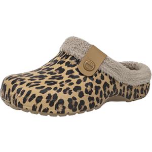 ChayChax Women and Men Fur Lined Clogs Memory Foam Warm Fuzzy Slippers Winter Waterproof Indoor Outdoor Slipper 40-41