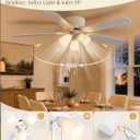 Fanbulous 52" Modern Ceiling Fan with 3 Lights, Remote & Pull Chain Control