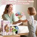 VoyCliza Flower Craft Kit for Girls Ages 4-8  DIY Bouquet Maker Toy with Wrapping Paper, Creative Art Birthday Gift for Kids, Educational Craft Toys for Girls Age 5 6 7