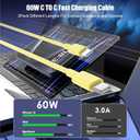 3-Pack Yellow [3.3FT+6.6FT+10FT] 60W USB C to USB C Cable, Type C Fast Charging Cable for iPhone Air 17 16e 16 15 Pro Plus Pro Maxfor Galaxy S25, for iPad Pro/Air/mini, for MacBook Pro/Air and More