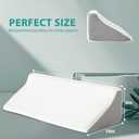 Bedluxe Wedge Pillow for Side Sleeping, Comfort Foam Back Pillow for Side Sleeper, Bed Wedges & Body Positioners for After Surgery, Pregnancy Support, Back Pain, Preventing Bedsores, White/Grey