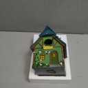 Bird Houses for Outside Cottage Garden Birdhouse Green Resin Birdhouses for Outdoors with Flower and Stone Details for Bluebird Finches Cardinals Bird Nesting Garden, Patio, Yard