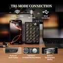 7KEYS Retro Mechanical Numpad with RGB Backlit, Hot Swappable, Wireless Bluetooth and 2.4G Connection, 1000mAh Battery, Function Knob for PC Laptop