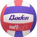 Baden | Softlight VXT2 | No Sting FlexFoam Cover | Youth Oversized Training Volleyball | K-5 Youth Players | 20% Larger + Lighter | Orange/Blue/White | Official Ball of BYOP