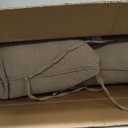 Sundale Outdoor Olefin Deep Seat Cushion, Patio Chair Cushion and Pillow, Water-Resistant Sectional Sofa Pad with Straps Khaki, 23 x 26 x 6 Inches