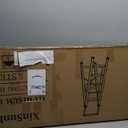 XinSunho 5 Step Ladder, Retractable Handgrip Folding Step Stool with Anti-Slip Wide Pedal, Aluminum Stool Ladders 5 Steps, 330lbs Safety Household Ladder (Silver)