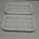 XBY-US 2 Pack Covered Egg Holders For Refrigerator, Plastic Storage Container/ Deviled Egg Tray Carrier with Lid Fits 18X2 Eggs(36 Eggs)