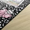 Flagship Carpets Book Club Composition Notebook with Bow Pencil Educational Area Rug for Kids Room, Children's Classroom Rug for Teaching and Playroom, 5' X 7'6"
