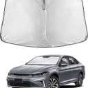 EcoNour Windshield Sunshade Compatible for Volkswagen VW Jetta 2019-2024 2025 2026, Sun Visor for Front Windshield & Window Sun Shade Cover, UV Heat Blocker & Protector, Car Accessories
