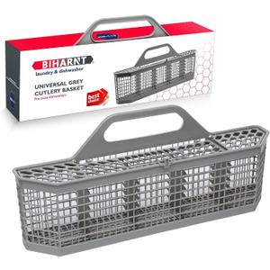 WD28X10128 Universal Dishwasher Utensil Silverware Cutlery Basket Compatible with GE Whirlpool Kenmore Maytag Frigidaire KitchenAid Samsung LG Dishwasher,Part No.WD28X10127, WD28X10131