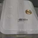 4 Layer Dumpling Box, Food Storage Containers with Lid and Handle, Stackable Biscuit Storage Box for Kitchen and Fridge (White Lid)