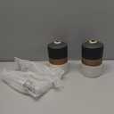 Ceramic Dish Soap Dispensers Set(2 Pack), Hand, Dish, Shower Soap Dispenser for Kitchen Sink & Bathroom, Includes Stainless Steel Pump, Silicone Funnel & Diatomaceous Holder, Black