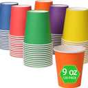 120-Pack 9 oz Rainbow paper cups, Disposable Colorful Paper Cups, Suitable For Mini Paper Party Cups, Birthday Cups, Coffee, Holiday Parties, Diy, Office Drinking Cups (Multi-Color)