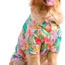 HDKUW Large Dog Hawaiian Costume, Dog's Cool T-Shirts Summer Clothes, Hawaiian Shirt for Large Dogs, Design for Summer Luau Style Beach Camp Vacation 7XL Red