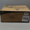 ZMISHIBO 52 Inch Ceiling Fan with Light, App&Remote Control, Flush Mount Low Profile, Dimmable 20W LED Light, Quiet Reversible Motor for Bedroom, Living Room, Apartment, Black