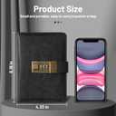 WEMATE Journal with Lock, Diary with Lock, Password Notebook, Pen & Gift Box - Perfect for Men and Women - 4.3X 6.18in Black Keep Your Secrets Safe